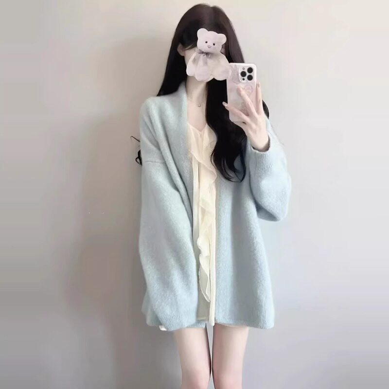 针织开衫温柔慵懒风毛衣甜妹外套