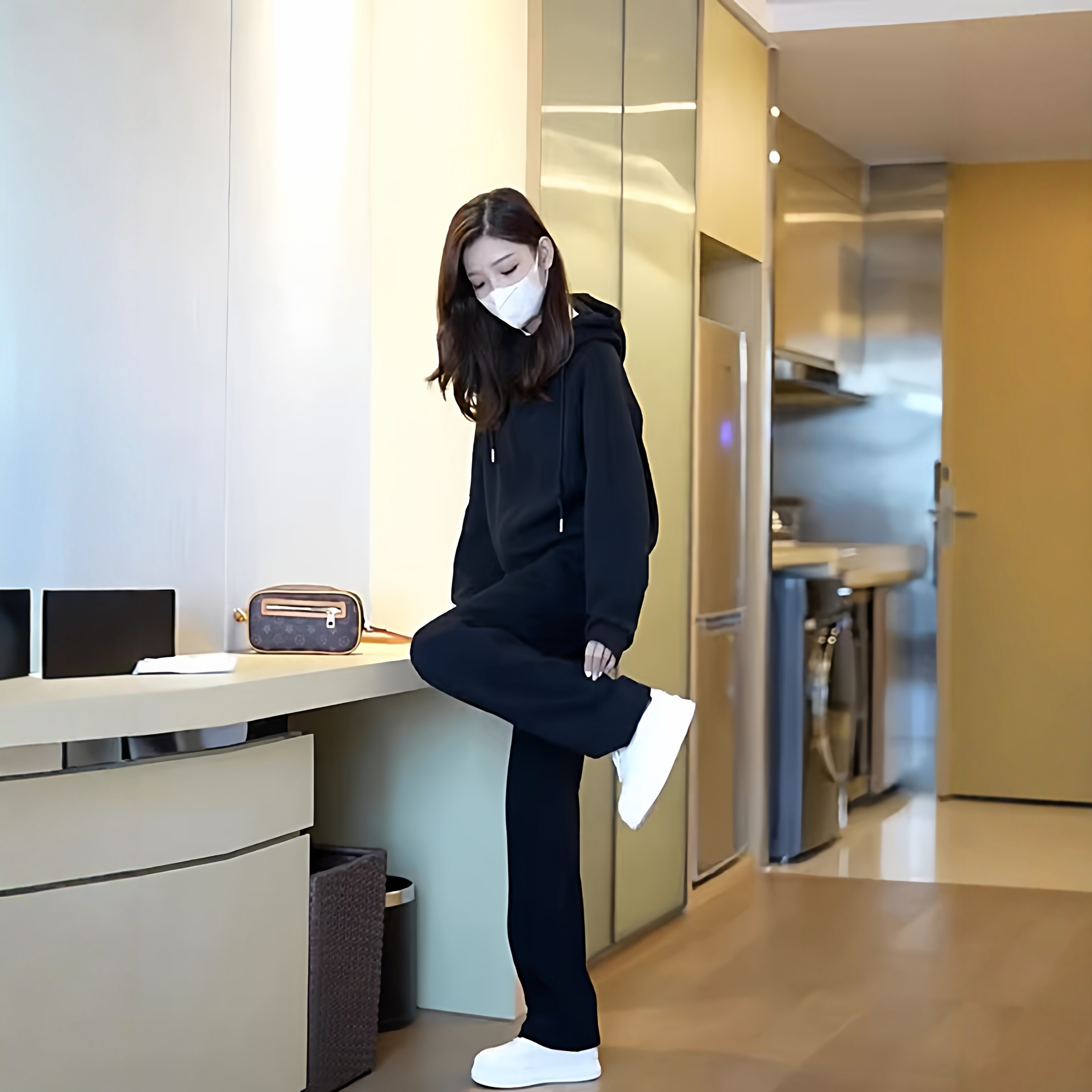 日系休闲套装女春秋季宽松两件套