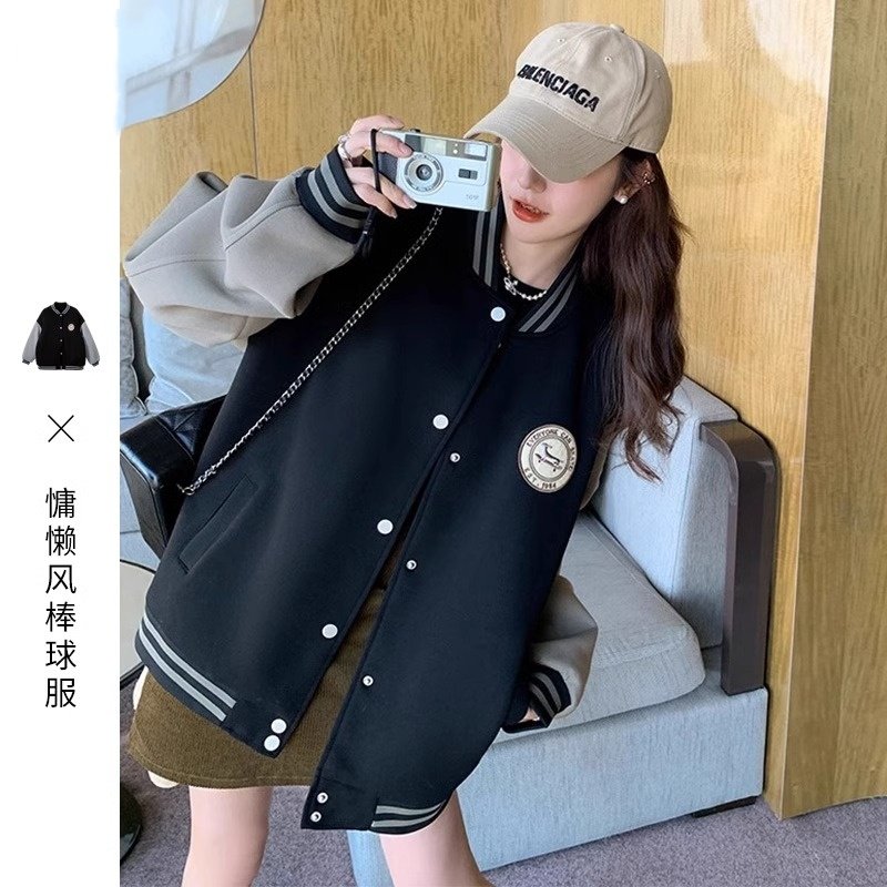 新款初秋季宽松休闲慵懒风上衣女