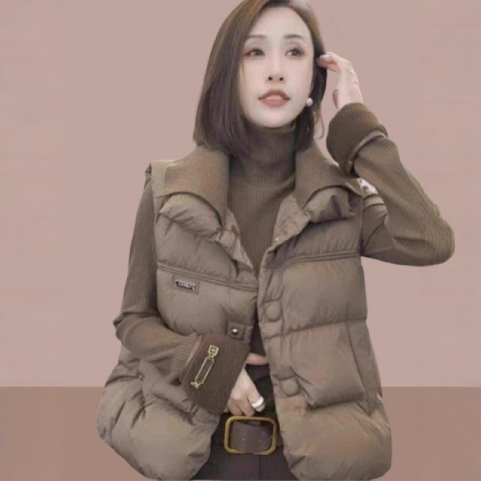 日系羽绒马甲女款2025新款外穿