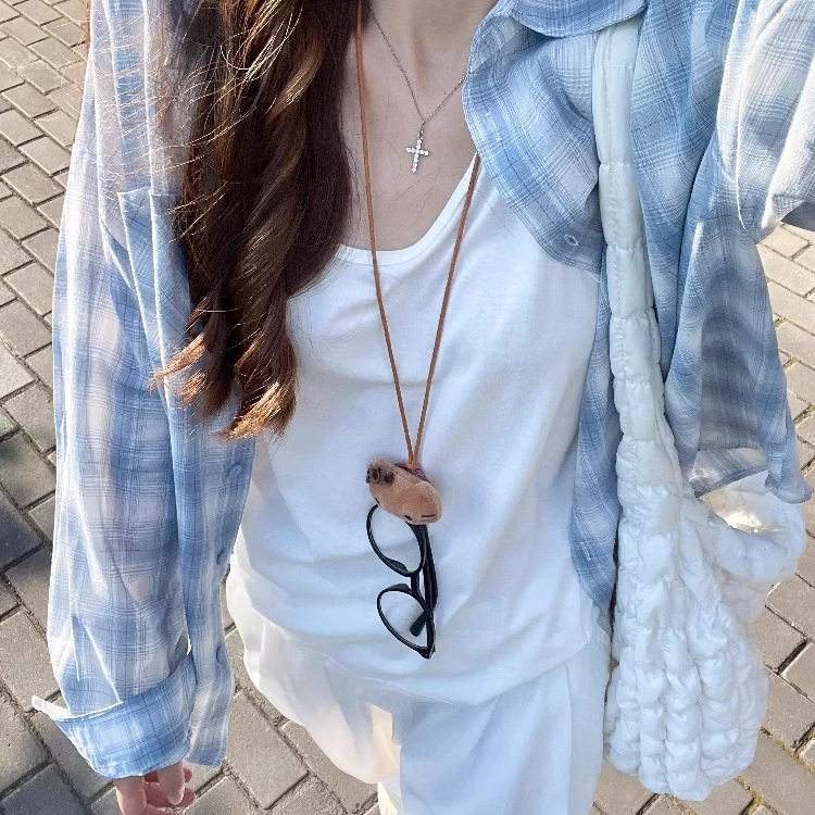 海盐特调格子防晒长袖衬衫女外套