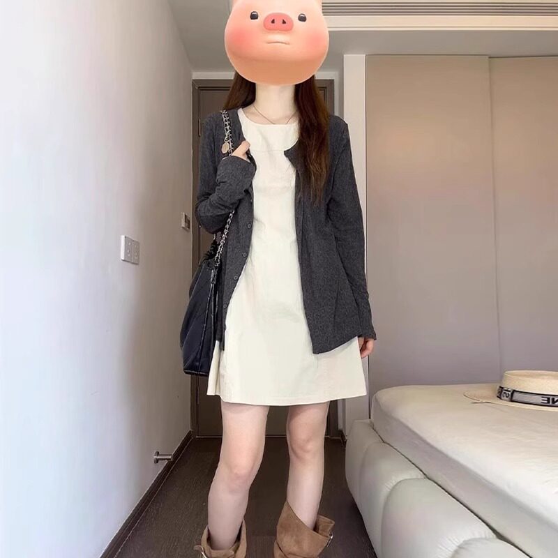 连衣裙秋季盐系轻熟一整套装短裙