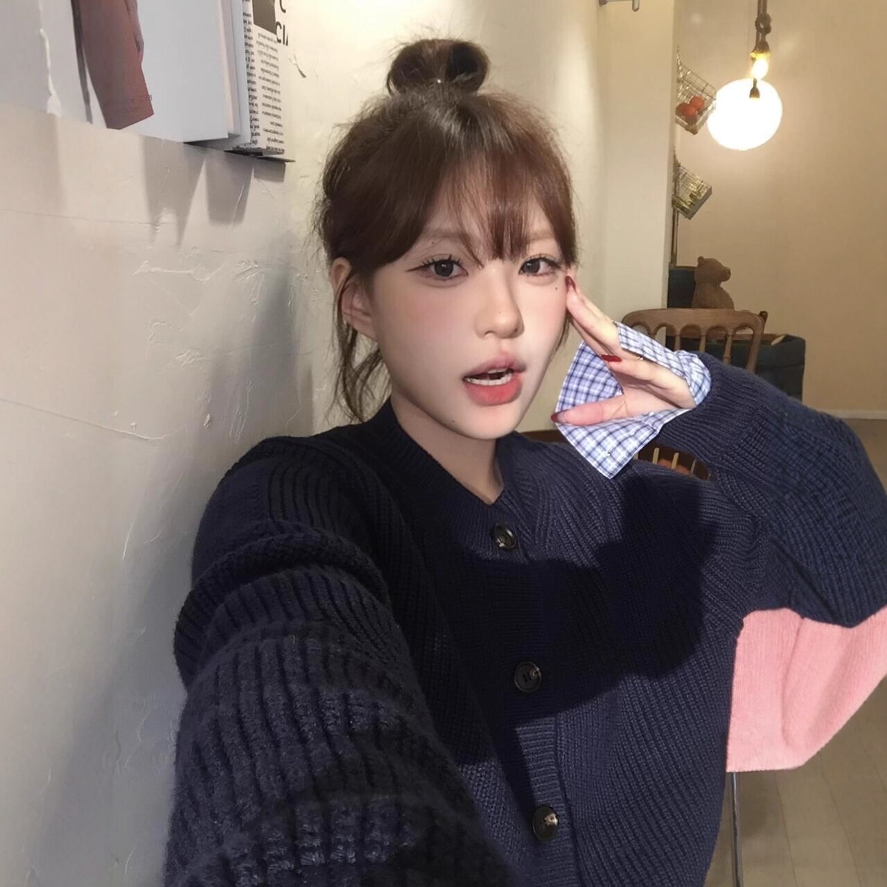 日系假两件针织开衫女秋季穿搭