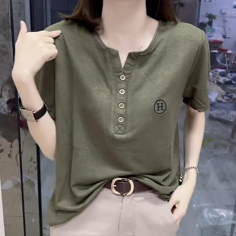 韩系短袖大码宽松显瘦T恤女
