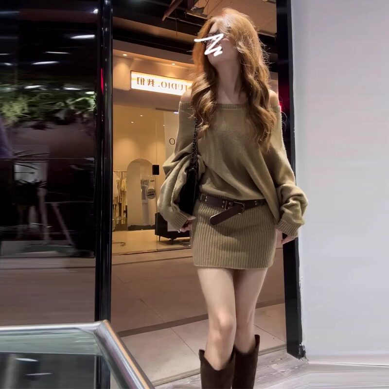 连衣裙初秋毛衣裙辣妹包臀短裙