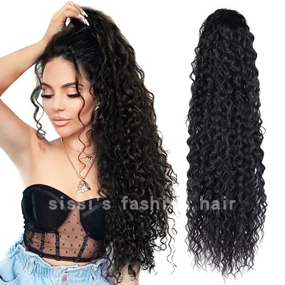 欧美玉米马尾梨花烫小卷假发