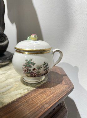 新品可拍 意大利Richard ginori带盖咖啡杯甜品杯