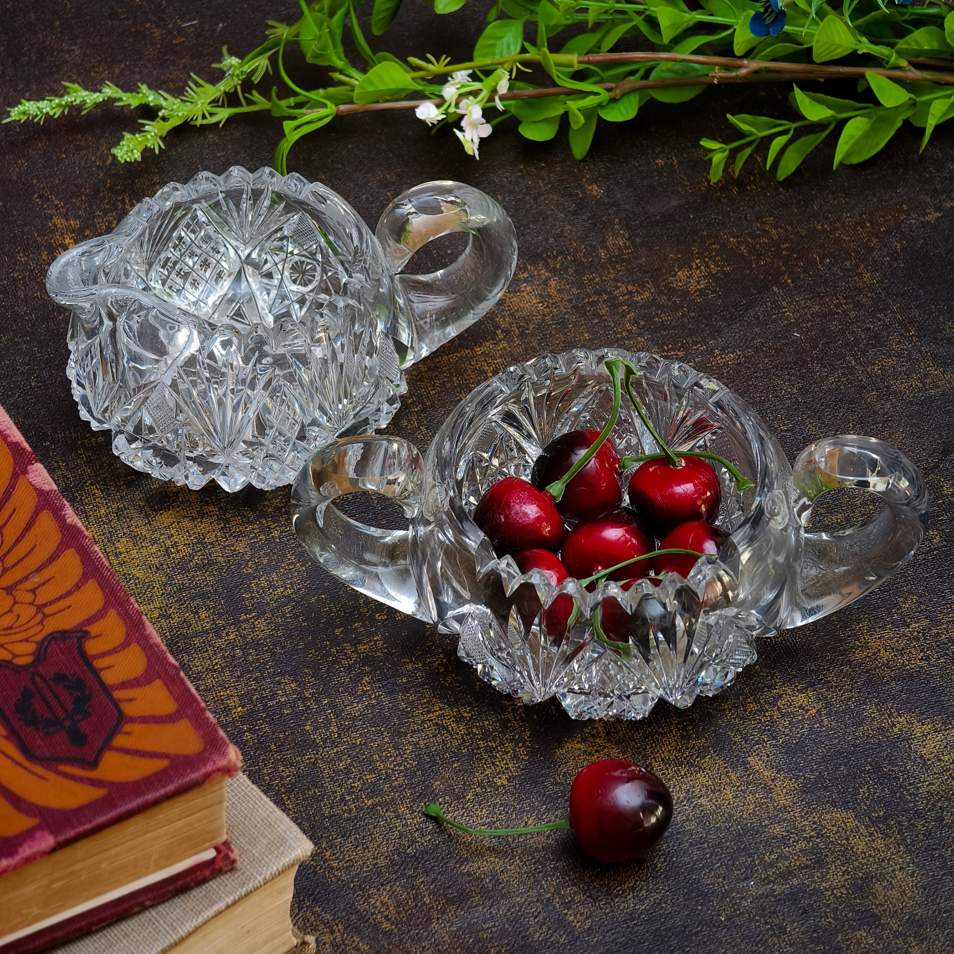 糖罐奶壶ins宫廷风复古精致小奢华美辉水晶中古欧式家用咖啡套装