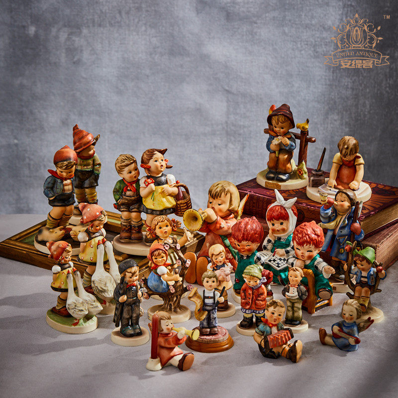 瓷娃娃喜姆可爱陶瓷偶ins风复古手工创意家居欧式小奢华中古摆件