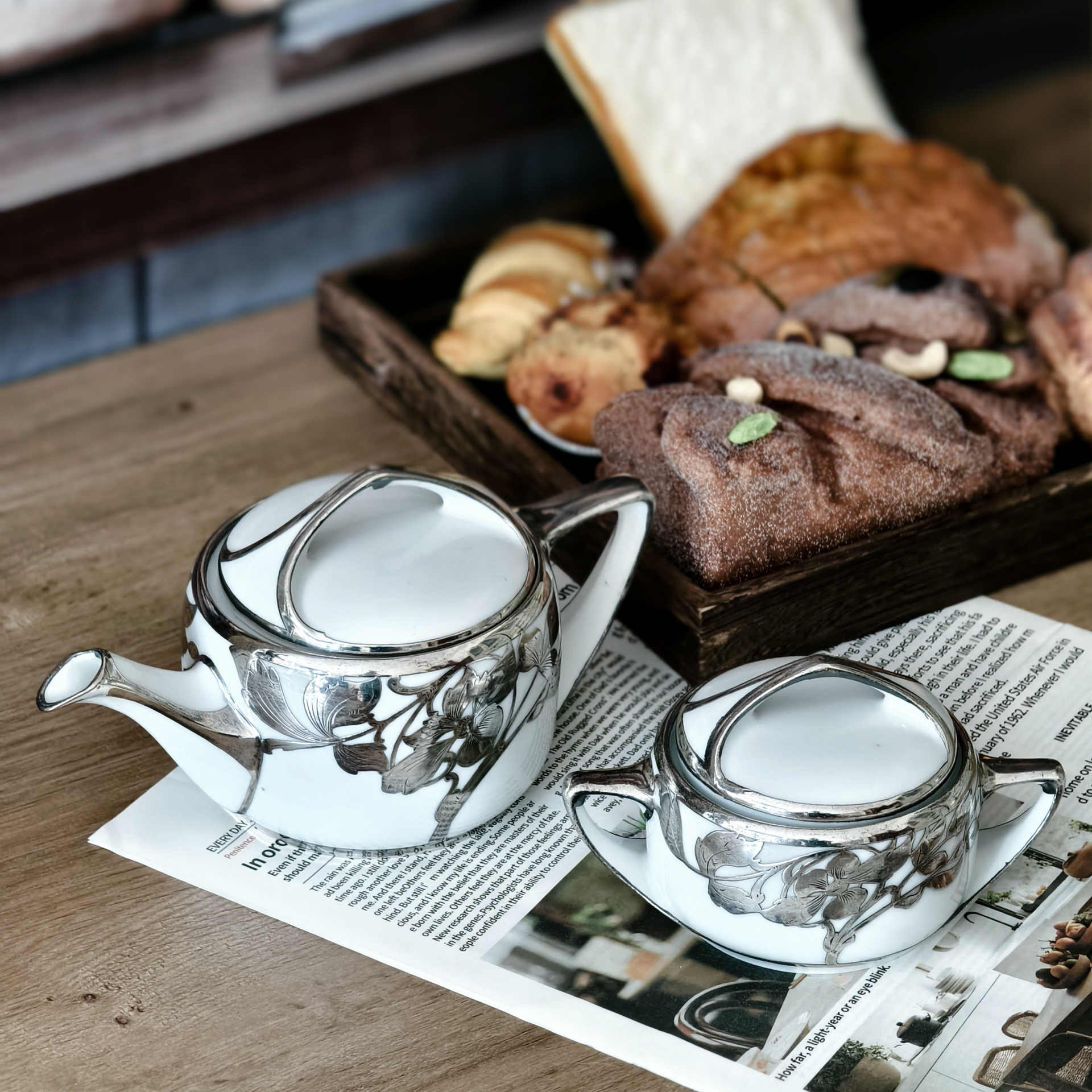 陶瓷咖啡壶茶壶ins宫廷风