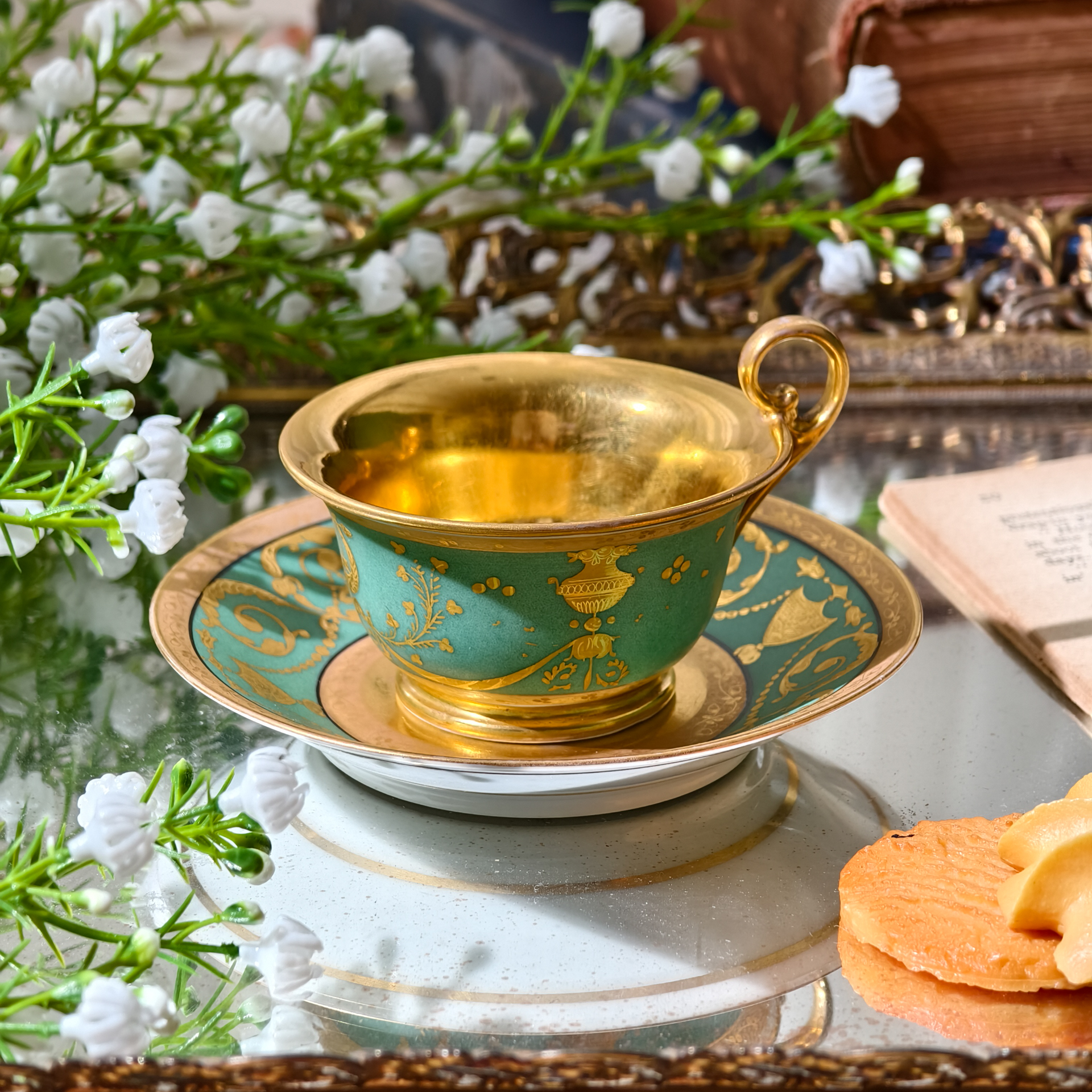 陶瓷咖啡杯茶杯ins宫廷风