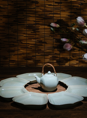 龙泉陶瓷茶点复古餐厅回流家居