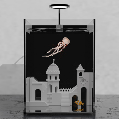 15cm鱼缸纪念碑谷造景摆件