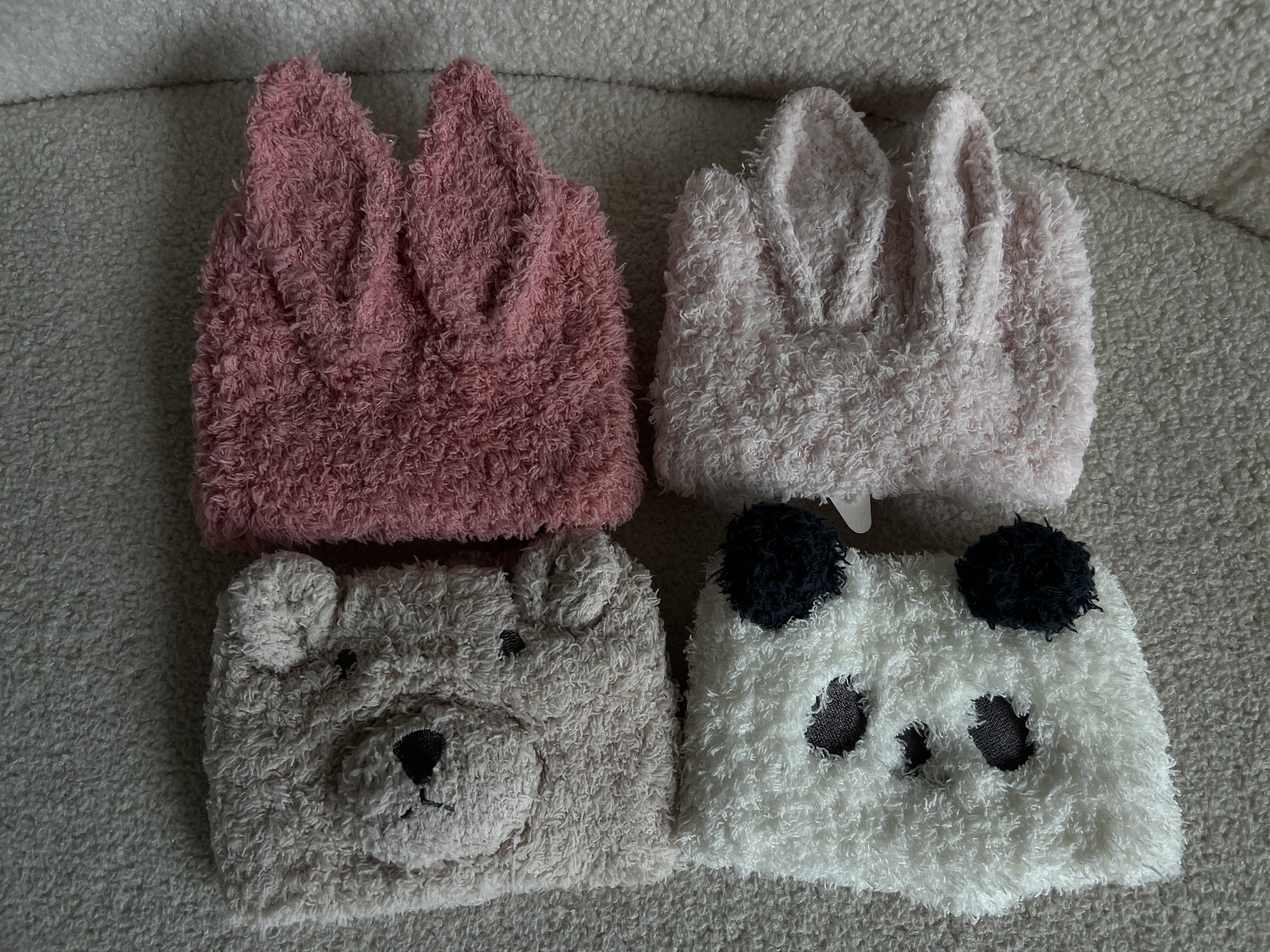 外贸日系小立体可爱软萌软绵绵半边绒发带女月子束发带