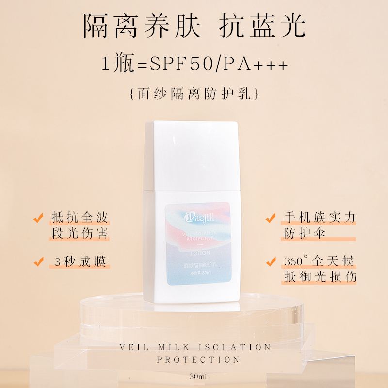 拍3送1  轻薄不厚重 面纱隔离防护乳 秒成膜 抗紫外线老化 光老化