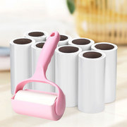 Tear-off roller sticker with cover sticky dust paper set to remove hair and dipped hair roller clothes dusting and dipping brush