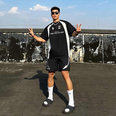 bkcxzice健身训练服短袖男美式