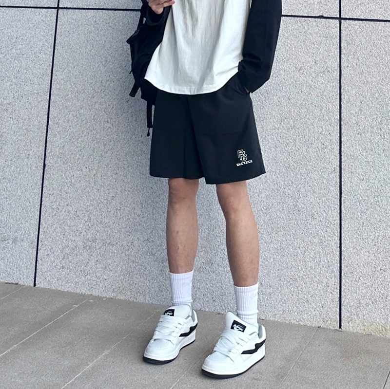 bkcxzice破冰正品美式篮球短裤宽松不过膝四分裤夏季纯色运动裤男
