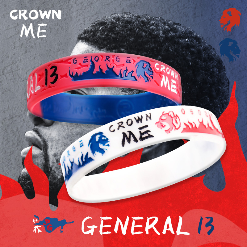 保罗乔治13号篮球手环男硅胶