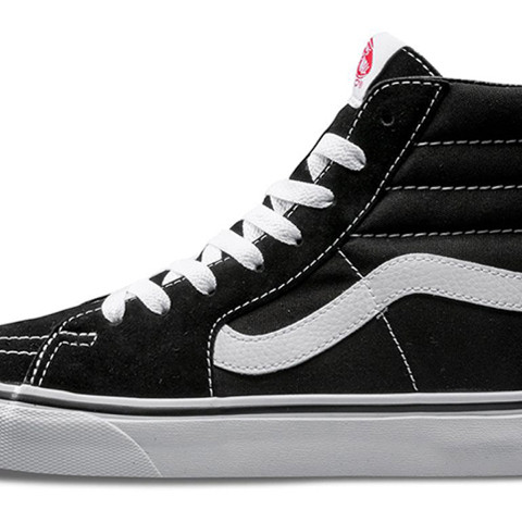 广州奈仓 Vans SK8 经典款 防滑轻便 高帮 板鞋 黑白 VN000D5IB8C