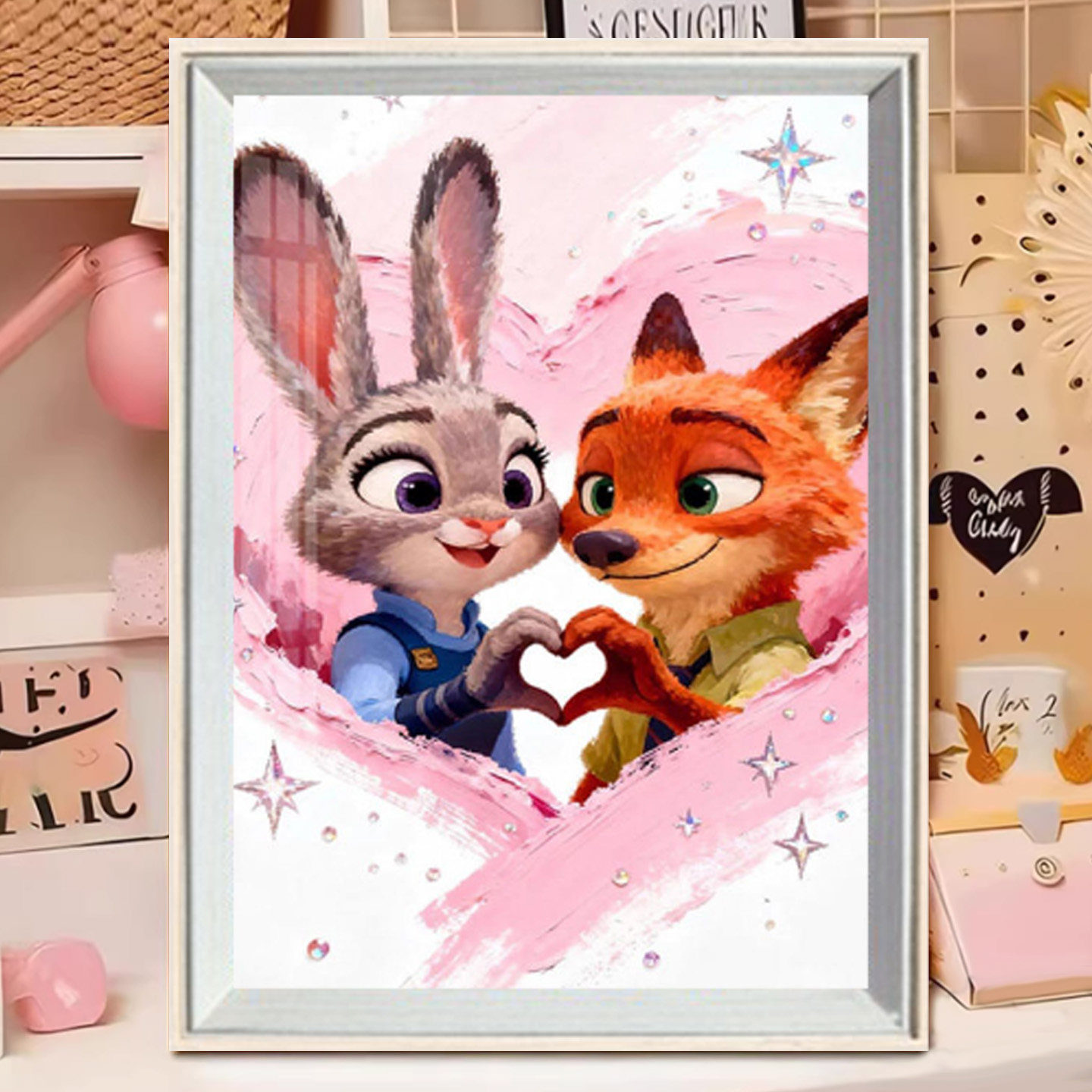 疯狂动物城2钻石画2026新款客厅卡通可爱情侣手工diy粘贴画十字绣