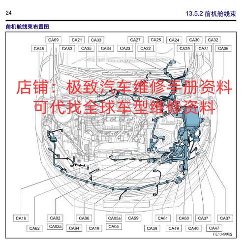 2018年款吉利缤越汽油版全车维修电路图线路资料发动机变速箱布线
