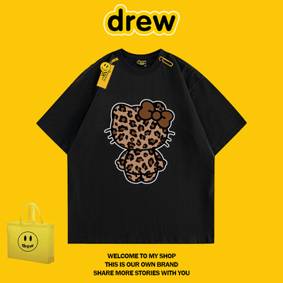 DREW豹纹HelloKitty猫短袖T恤