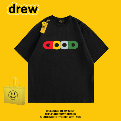 DREW美式GOOD字母宽松纯棉T恤