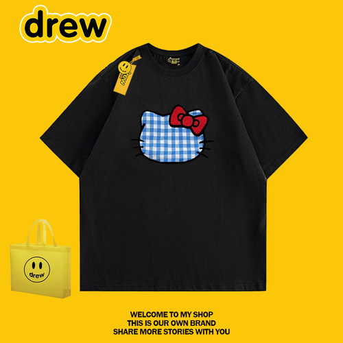 drew卡通HelloKitty宽松T恤