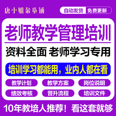 老师教学管理培训资料教育机构教学主管授课学习师训上好课教研