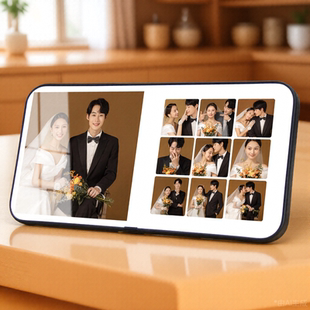 三宫格相框摆台洗照片定制高级感相片打印做成水晶相册制作婚纱照