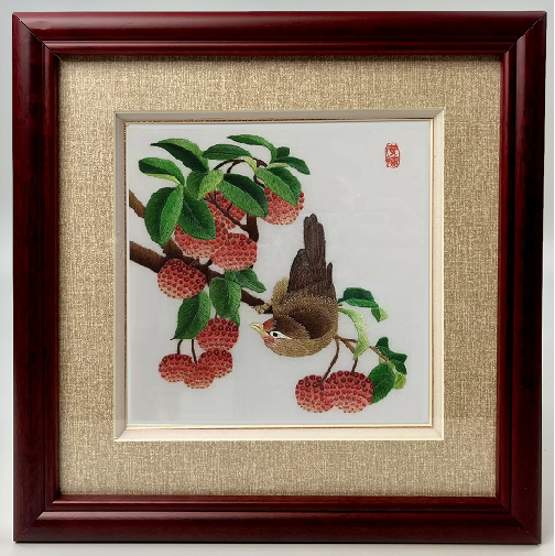 【紫云阁】广府粤绣广绣礼品广州特色岭南文化送客户 荔枝河畔A款