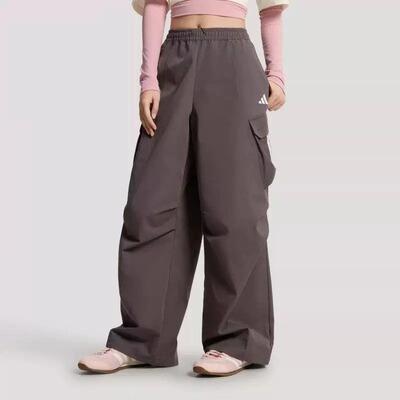 Adidas阿迪达斯长裤女子秋季新款户外弯刀伞兵裤口袋工装裤KW0683