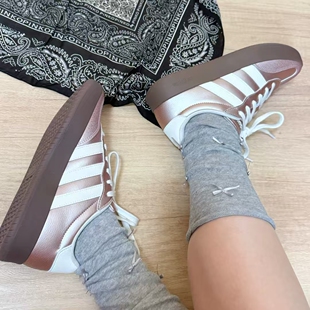 Adidas阿迪达斯男女运动休闲鞋新款低帮厚底时尚板鞋德训鞋JQ6664