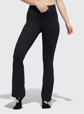 Adidas阿迪达斯正品健身透气女子运动休闲紧身微喇裤H64194