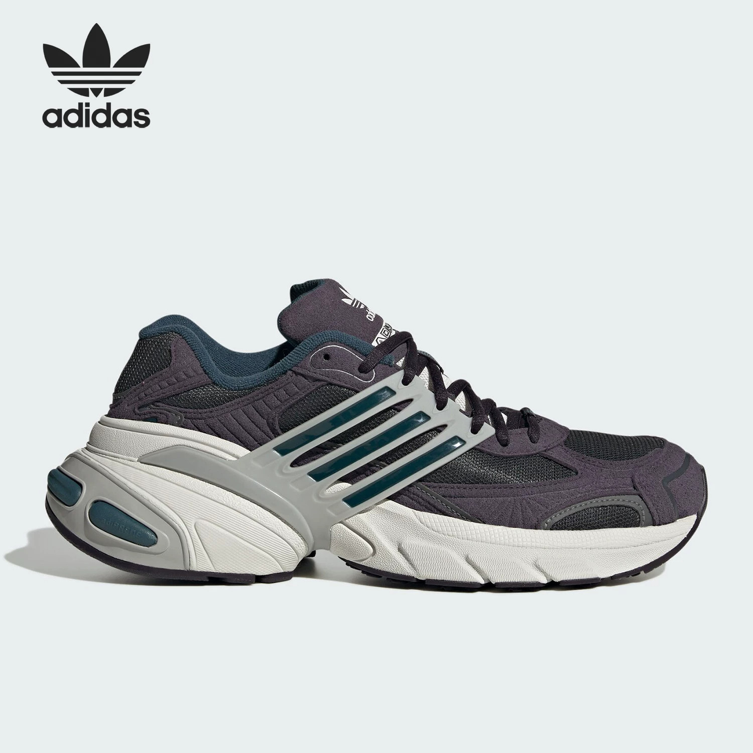 Adidas阿迪达斯男女鞋绿色休闲鞋透气厚底老爹鞋运动休闲鞋JR0053