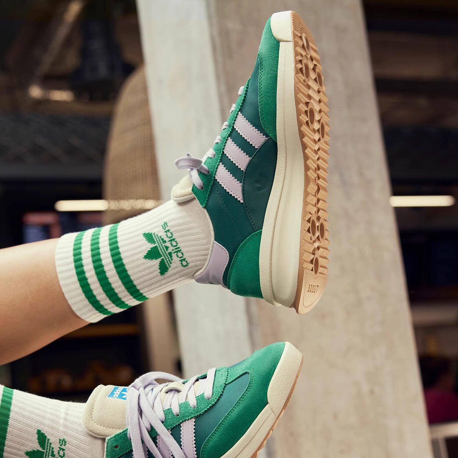 Adidas阿迪达斯正品高颜值校园鞋子百搭男女款复古休闲板鞋IH7993