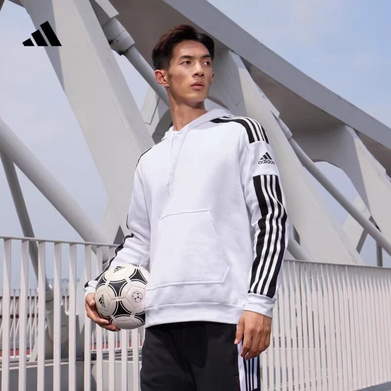 正品Adidas阿迪达斯秋新款男士连帽长袖足球抓绒卫衣运动服GT6637