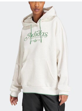 Adidas/阿迪达斯正品三叶草女士运动宽松针织连帽休闲卫衣IX3546