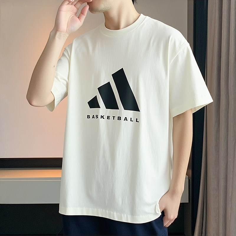 阿迪达斯短袖男装2026夏季新款篮球运动服宽松圆领T恤衫潮JZ9528