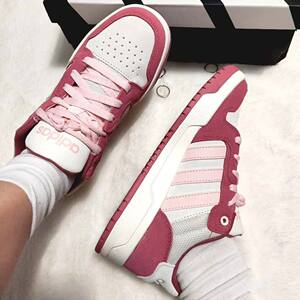 adidas阿迪达斯正品板鞋女复古粉色低帮篮球休闲鞋美式耐磨小白鞋