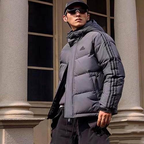 JW6732经典三条纹休闲保暖羽绒服