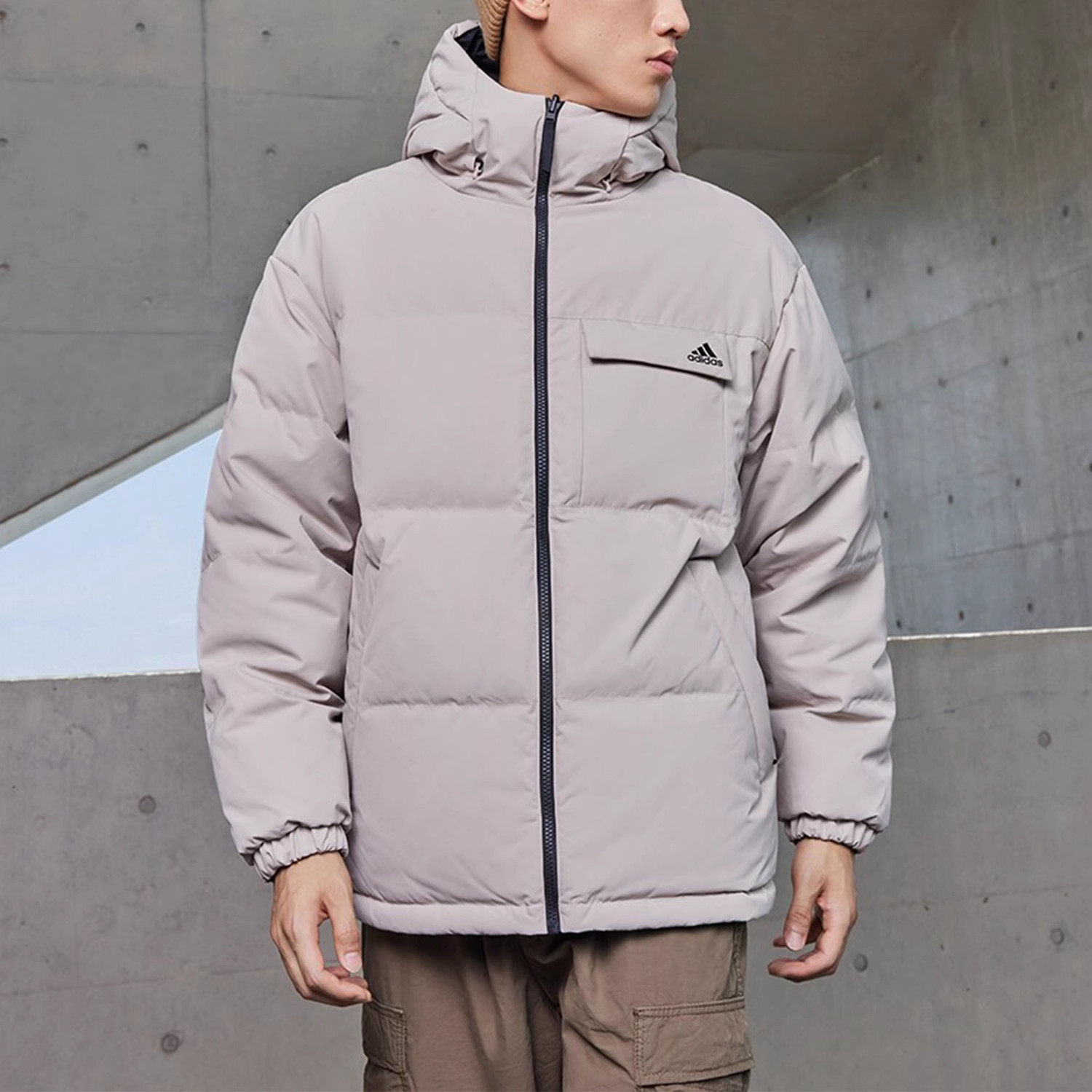 Adidas/阿迪达斯正品秋冬季旅游男子加厚加绒双面穿羽绒服IV7570