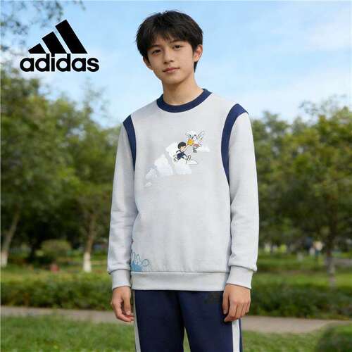阿迪达斯男女童卫衣卫裤套装