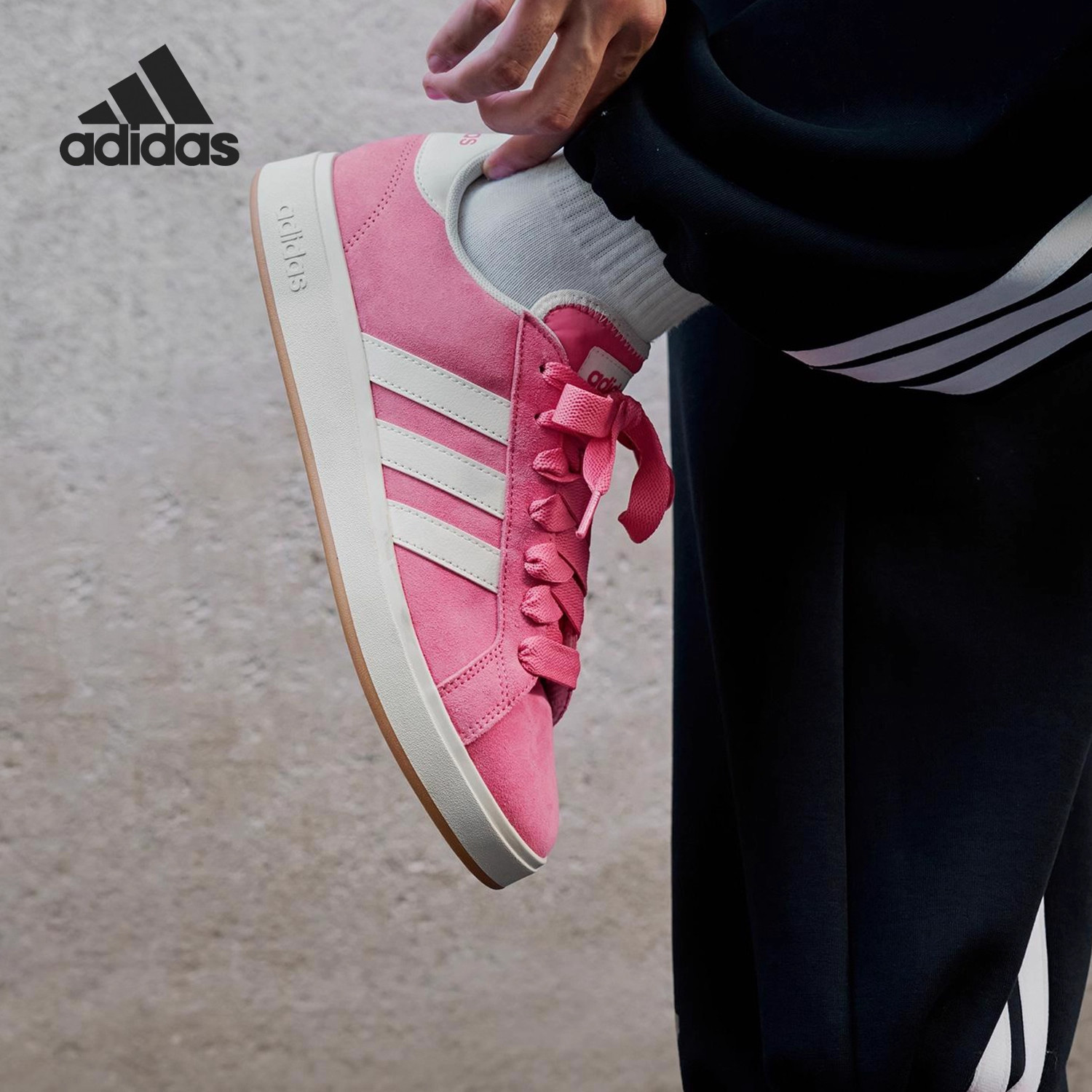 Adidas阿迪达斯正品高颜值校园鞋子百搭男女款复古休闲板鞋KK4651