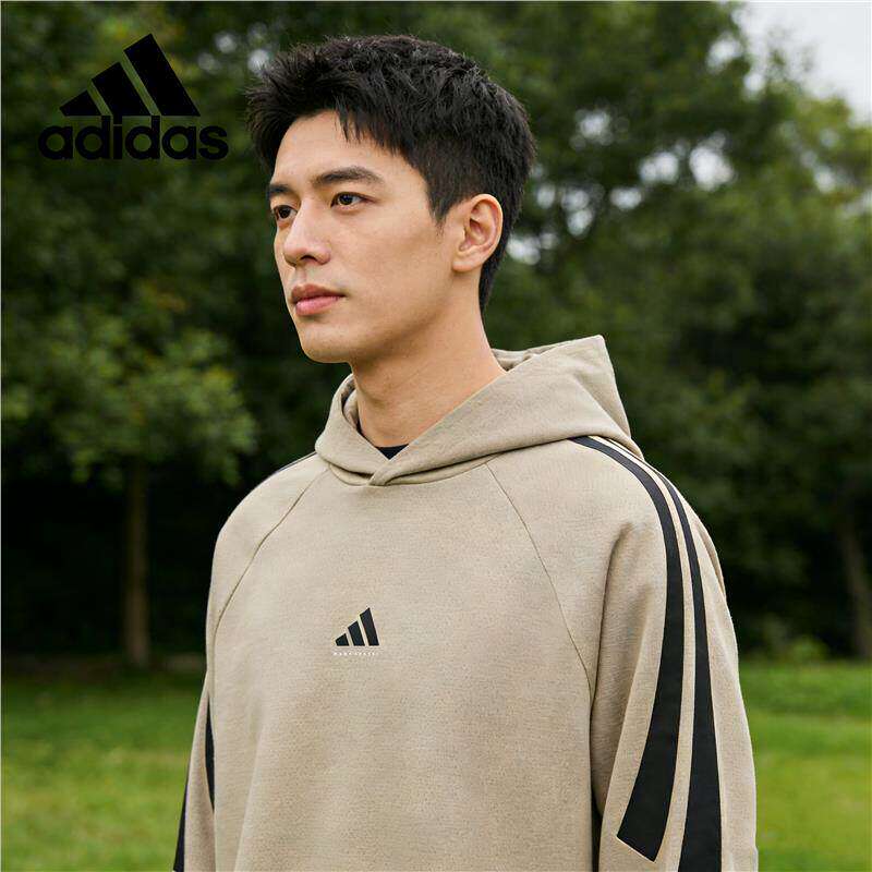 阿迪达斯正品卫衣运动服男女2025秋冬款时尚简约连帽套头衫JC7840