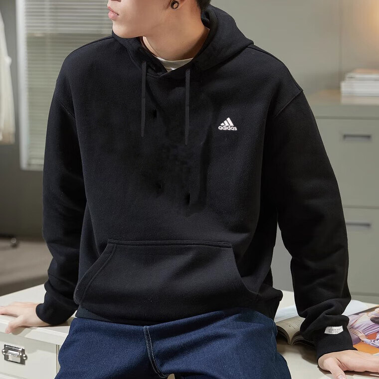 清仓Adidas阿迪达斯男女情侣同款百搭秋冬季套头休闲卫衣HM1992