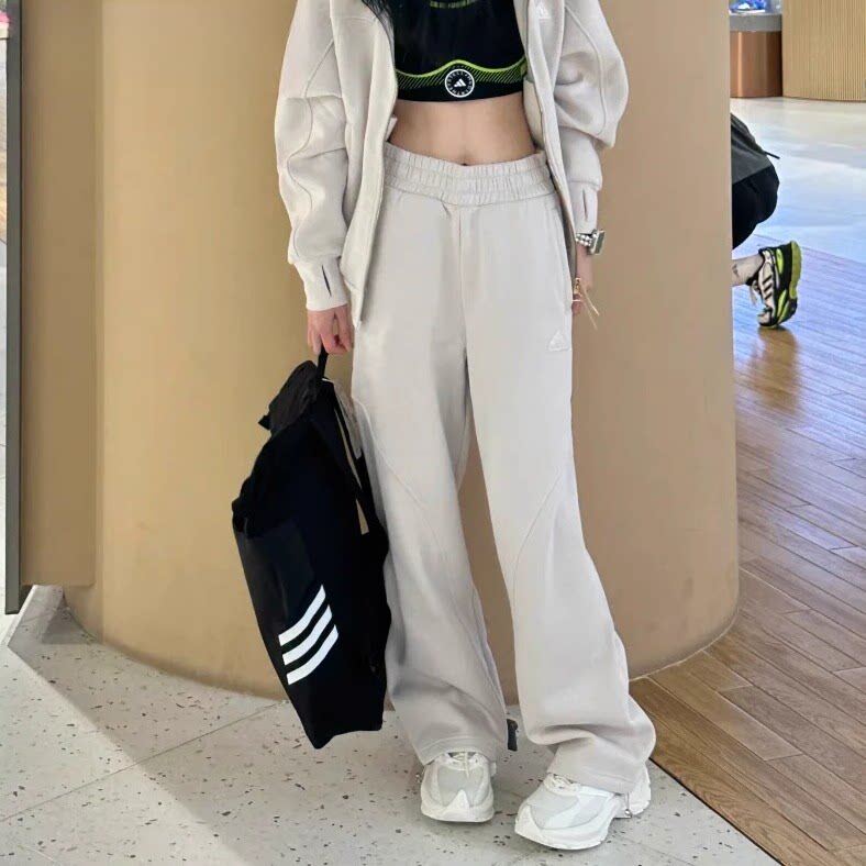 Adidas阿迪达斯秋冬正品高级运动套装裤子女休闲百搭长裤JJ3570