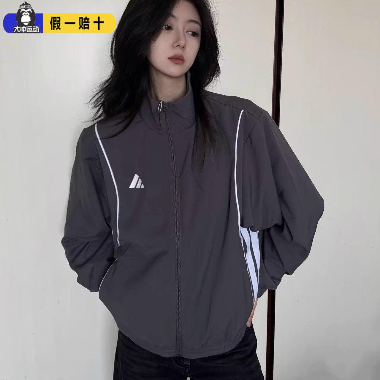 阿迪达斯男女童上衣透气正品外套