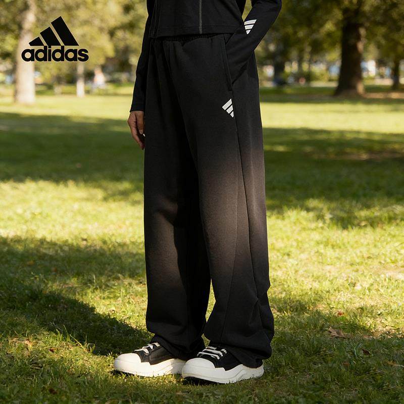 阿迪达斯正品裤子女2025新款adidas宽松运动针织户外休闲裤JY8072